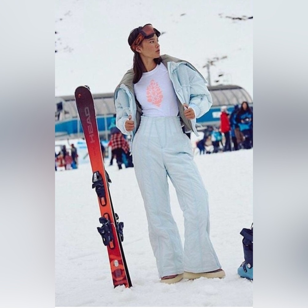 Free People Sunday Skies Pants Ski Pants $398 XS Arctic Snow NWT